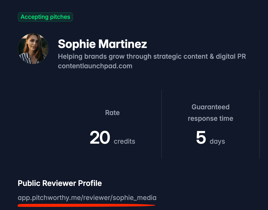 If you get a ton of cold outreach emails, just reply with your public reviewer profile URL: this is a great way to filter out the not-so-serious from the really committed creators.